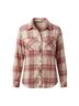 Natural Reflections 100% Cotton Plaid Red Ivory Long Sleeve Button-Down Shirt Size L - photo 1