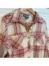 Natural Reflections 100% Cotton Plaid Red Ivory Long Sleeve Button-Down Shirt Size L - photo 6