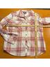 Natural Reflections 100% Cotton Plaid Red Ivory Long Sleeve Button-Down Shirt Size L - photo 7