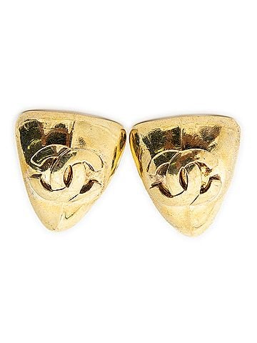 Chanel CC Triangle Clip On Earrings (view 1)