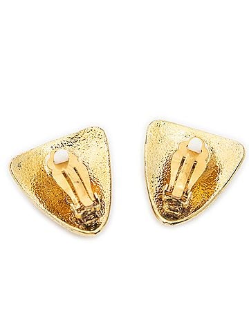 Chanel CC Triangle Clip On Earrings (view 2)