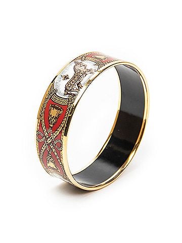 Hermes Leather Goods Enamel Bangle MM (view 1)