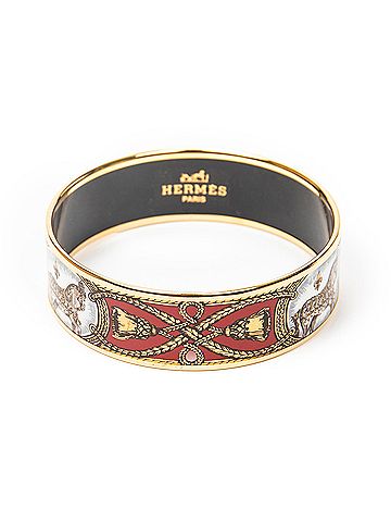 Hermes Leather Goods Enamel Bangle MM (view 2)