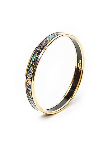 Hermes Leather Goods Enamel Bangle PM (view 1)