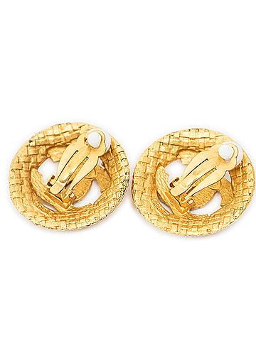 Chanel CC Quilted Round Clip On Earrings (view 2)