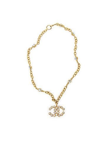 Chanel CC Rhinestone Pendant Necklace (view 1)