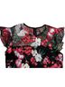 Donna Morgan 100% Polyester Floral Black Red Cocktail Dress Size 4 - photo 3