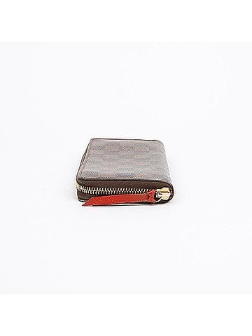 Louis Vuitton Clemence Wallet Damier Ebène Canvas Long Wallet Cherry Brown (view 2)