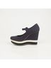 Prada 100% Leather Blue Strap Platform Pumps Size EU 39 - photo 5