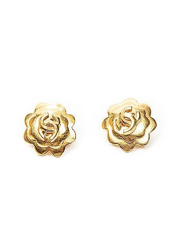 Chanel CC Flower Clip On Earrings (view 1)