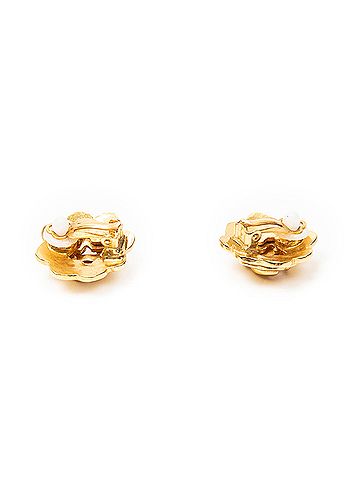 Chanel CC Flower Clip On Earrings (view 2)
