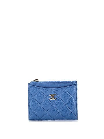 Chanel CC Zip Card Holder Quilted Caviar (view 1)