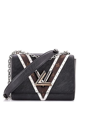 Louis Vuitton Twist Handbag Epi Leather with Monogram Canvas and Studded Leather MM (view 1)