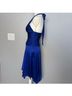 Cache 100% Silk Solid Blue Cocktail Dress Size 2 - photo 4