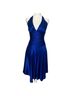 Cache 100% Silk Solid Blue Cocktail Dress Size 2 - photo 1