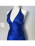 Cache 100% Silk Solid Blue Cocktail Dress Size 2 - photo 3