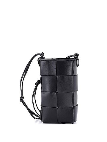 Bottega Veneta Cassette Phone Holder Crossbody Bag Maxi Intrecciato Leather (view 1)