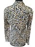 Tory Burch 100% Cotton Animal Print Tan Black Long Sleeve Button-Down Shirt Size 10 - photo 2