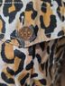 Tory Burch 100% Cotton Animal Print Tan Black Long Sleeve Button-Down Shirt Size 10 - photo 4