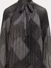 Ralph Lauren 100% Polyester Print Black Gray Long Sleeve Blouse Size S - photo 11