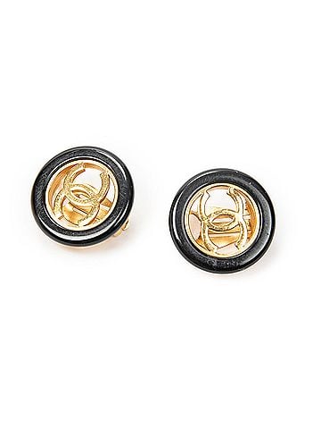 Chanel CC Button Clip On Earrings (view 1)