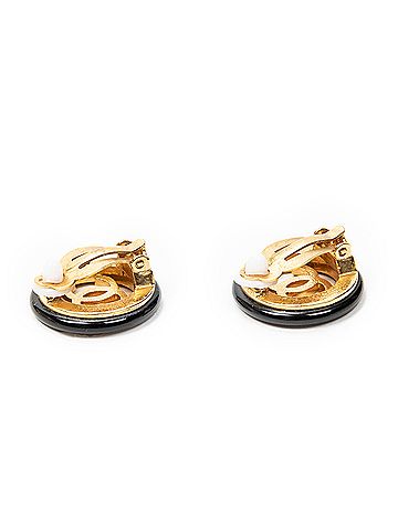 Chanel CC Button Clip On Earrings (view 2)
