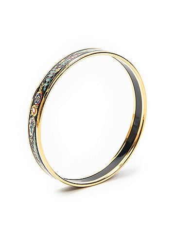 Hermes Leather Goods Enamel Bangle PM (view 1)