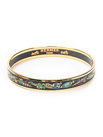 Hermes Leather Goods Enamel Bangle PM (view 2)