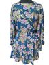 Umgee 95% Polyester 5% Metallic Fiber 100% Polyester Floral Blue Pink Casual Dress Size S - photo 1