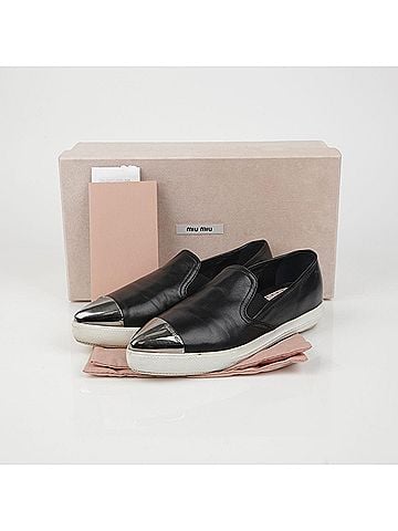 Miu Miu Metal Cap Slip-on Sneakers Size (view 1)