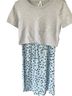 Seraphine Floral Blue Gray Casual Dress Size 6 - photo 1