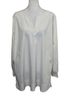 Lands' End Solid White Long Sleeve Blouse Size L - photo 2