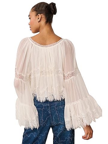 LoveShackFancy Darline Long Sleeve Blouse (view 2)