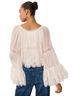 LoveShackFancy 100% Silk White Ivory Long Sleeve Blouse Size M - photo 2
