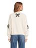 LoveShackFancy Bow Print White Black Pullover Sweater Size S - photo 2