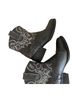 Sterling River 100% Leather Black White Boots Size 8 - photo 2