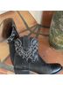Sterling River 100% Leather Black White Boots Size 8 - photo 4