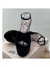 Loeffler Randall 100% Leather Solid Black Sandals Size 8 - photo 4