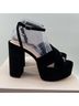 Loeffler Randall 100% Leather Solid Black Sandals Size 8 - photo 8