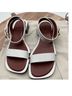 Jonathan Simkhai 100% Leather Solid White Brown Black Sandals Size EU 37 - photo 7