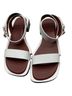 Jonathan Simkhai 100% Leather Solid White Brown Black Sandals Size EU 37 - photo 1