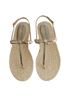 Stuart Weitzman 100% Leather 100% Jute Solid Gold Sandals Size 6 - photo 1