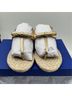 Stuart Weitzman 100% Leather 100% Jute Solid Gold Sandals Size 6 - photo 5