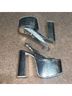 Cult Gaia Snake Print Silver Sandals Size 12 - photo 5