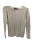 Ralph Lauren 100% Cotton Solid White Ivory Pullover Sweater Size L - photo 1