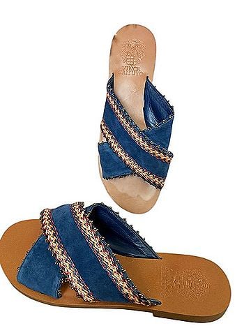 Vince Camuto Braided-Trim Slide Sandals Sandals (view 1)