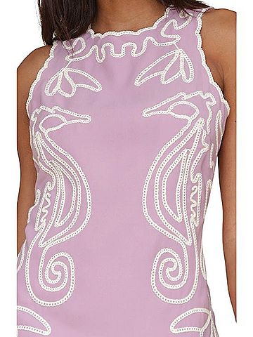 Avec Les Filles Seahorse Embroidery Mi Casual Dress (view 2)