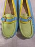 David Tate Color Block Blue Green Yellow Flats Size 6 - photo 14