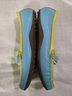 David Tate Color Block Blue Green Yellow Flats Size 6 - photo 6