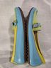 David Tate Color Block Blue Green Yellow Flats Size 6 - photo 9
